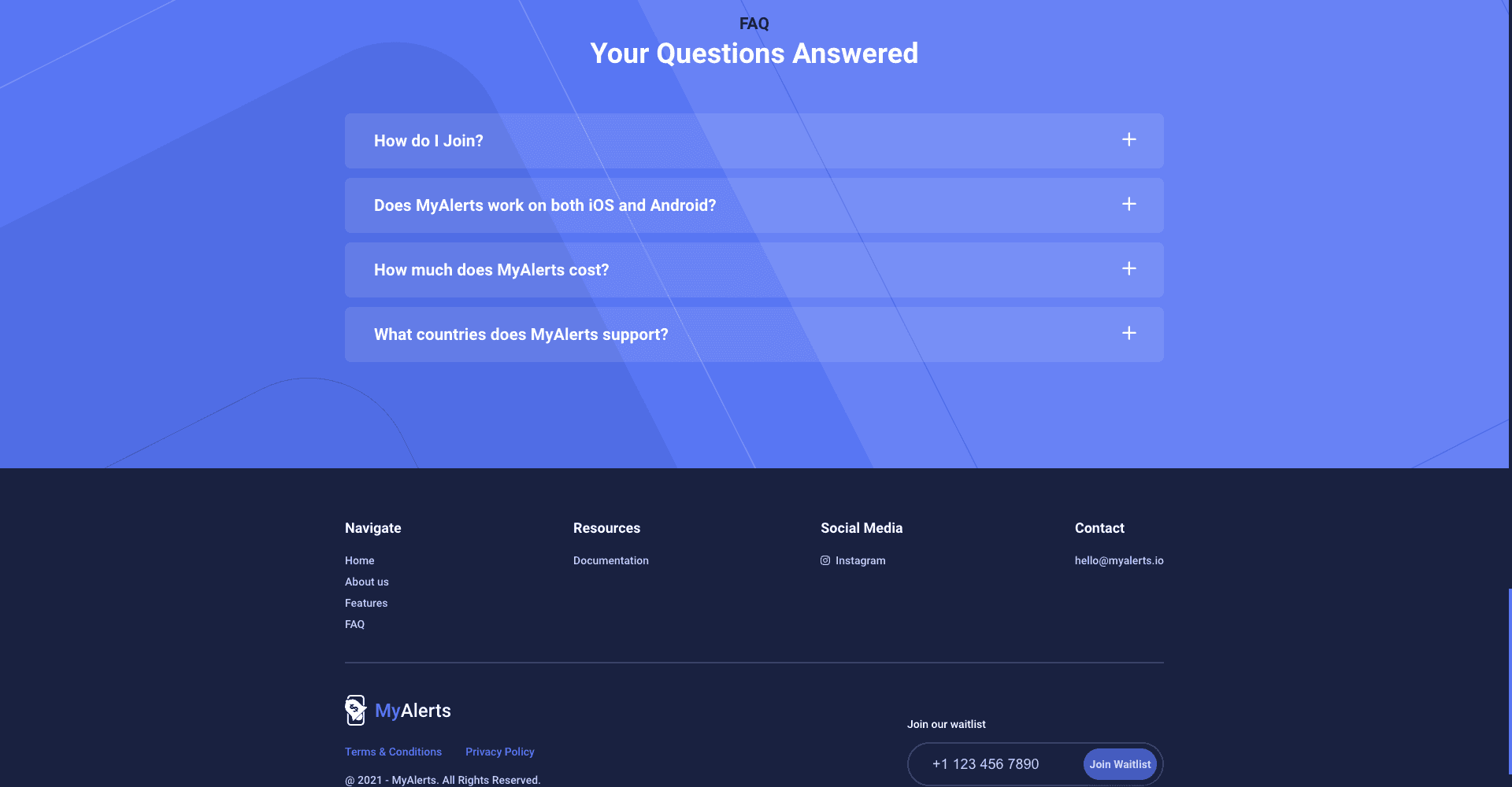 Bottom Landing Page